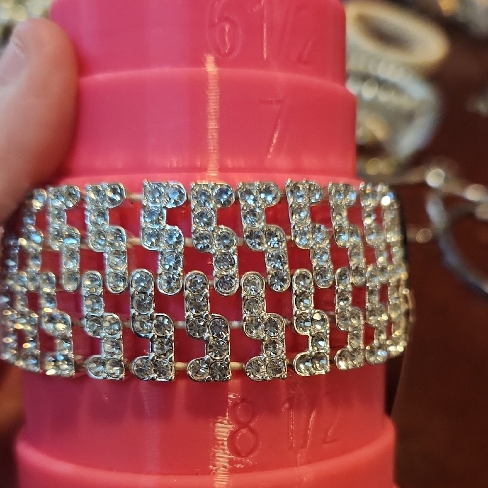 Monet Silver Crystal Bracelet - Picture 4 of 6